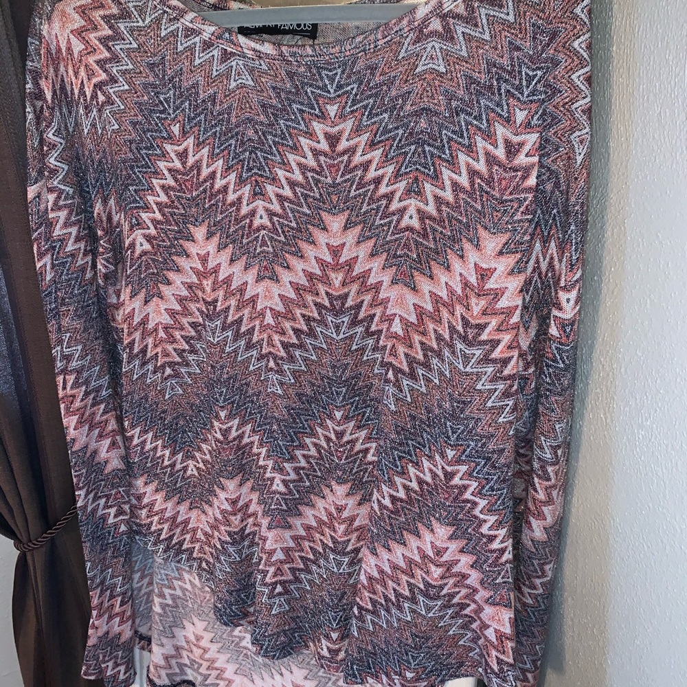 Almost Famous shimmer long sleeve shirt